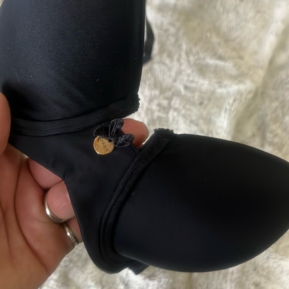 Spanx black bra 36A bra la mode lightly padded cups tiny bow luxery - Picture 3 of 9